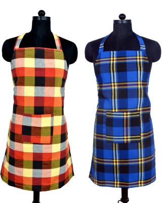 SWITCHON Polyester Apron - Free Size(Multicolor, Pack of 2)