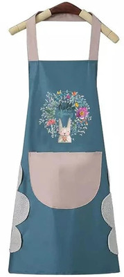 zishnav Polyester Home Use Apron - Free Size(Grey, Single Piece)