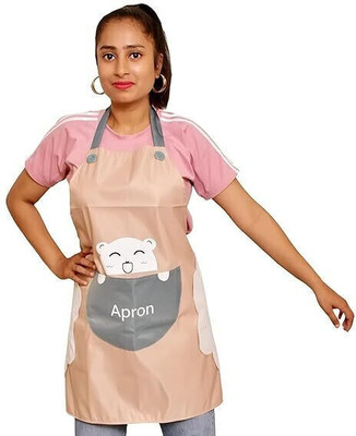 Yindella PVC Home Use Apron - Free Size(Beige, Single Piece)