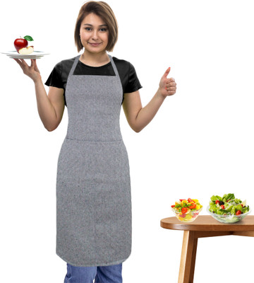 OASIS Cotton Home Use Apron - Free Size(Grey, Single Piece)
