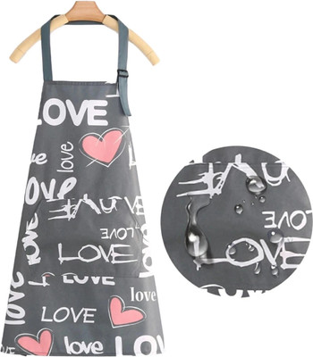 DARSHANAM WORLD Polyester Chef's Apron - Free Size(Grey, Single Piece)