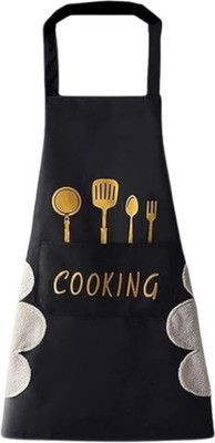 Uzox Blended Home Use Apron - Free Size(Black, Single Piece)