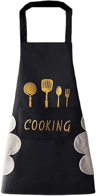 Uzox Blended Home Use Apron - Free Size(Black, Single Piece)
