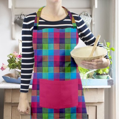 Lushomes Cotton Chef's Apron - Free Size(Multicolor, Single Piece)