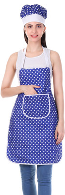 Anshika enterprise Cotton Home Use Apron - Free Size(Blue, Single Piece)