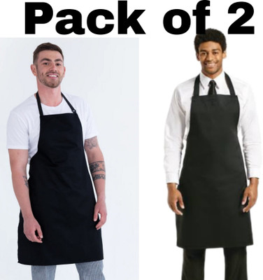 Qmato Polyester Grooming Apron - Free Size(Black, Pack of 2)