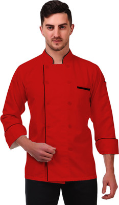 Kodenipr Club Cotton, Polyester Chef's Apron - XL(Red, Single Piece)