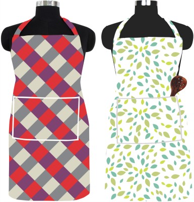 Ascension PVC Chef's Apron - Free Size(Red, Grey, Light Green, Yellow, Pack of 2)