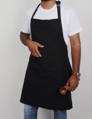 Peperhomia Cotton Home Use Apron - Free Size(Black, Single Piece)