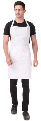 Kodenipr Club Blended Chef's Apron - Free Size(White, Single Piece)