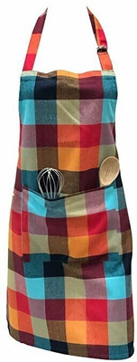 Pixel Home Cotton Home Use Apron - Free Size(Multicolor, Single Piece)