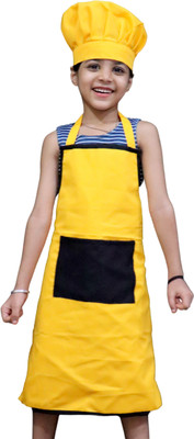 RASHO Polyester Home Use Apron - XXS(Yellow, Single Piece)