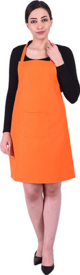 Tolexo Polyester Home Use Apron - Free Size(Orange, Single Piece)
