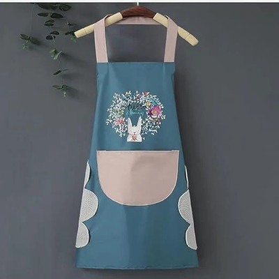KNIKERS Polyester Chef's Apron - Free Size(Blue, Pink, Single Piece)