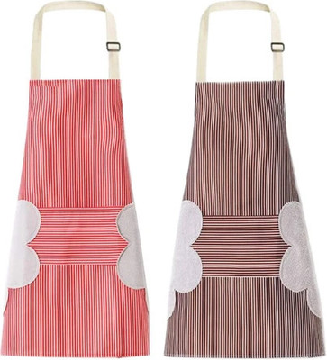 PelBart Cotton Chef's Apron - Free Size(Multicolor, Pack of 2)
