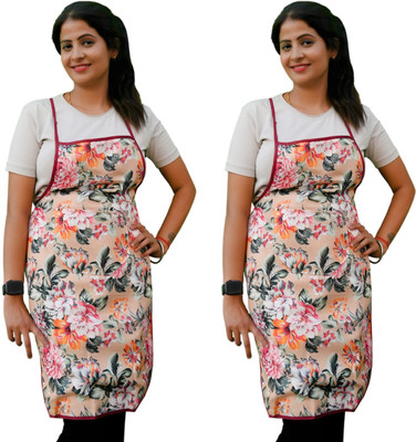 ANSHIKA ENTERPRISES Cotton Home Use Apron - Free Size(Multicolor, Pack of 2)