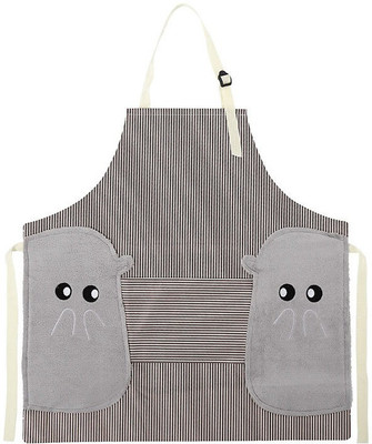 Leeonz PVC Chef's Apron - Free Size(Brown, Single Piece)