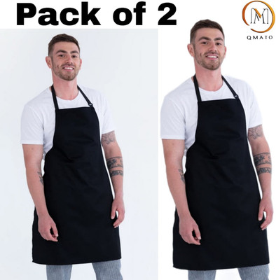 Qmato PVC Grooming Apron - Free Size(Black, Pack of 2)