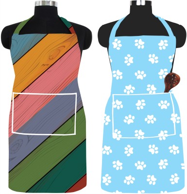 Ascension PVC Chef's Apron - Free Size(Brown, Multicolor, Light Blue, White, Pack of 2)