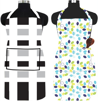 Hridyani PVC Chef's Apron - Free Size(Black, Grey, Light Blue, Green, Pack of 2)