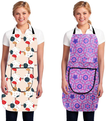 brothers trendz Nylon Home Use Apron - Free Size(Multicolor, Pack of 2)