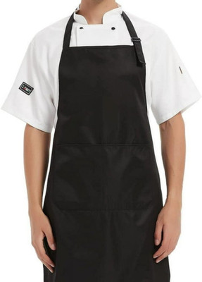 TENNYCER PVC Home Use Apron - Free Size(Black, Single Piece)