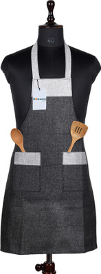 HOMESTIC Jute Home Use Apron - Free Size(Grey, Single Piece)