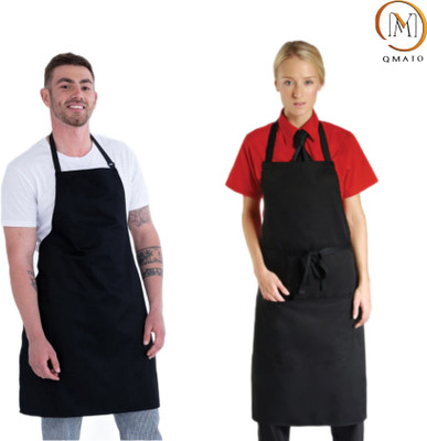 Qmato PVC Grooming Apron - Free Size(Black, Pack of 2)
