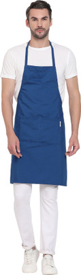 Uniformer Cotton Chef's Apron - Free Size(Blue, Single Piece)