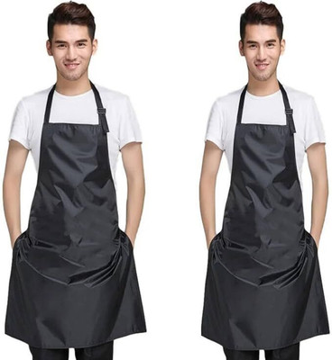 Qmato Polyester Grooming Apron - Free Size(Black, Pack of 2)