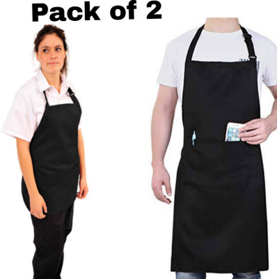 Qmato PVC Grooming Apron - Free Size(Black, Pack of 2)