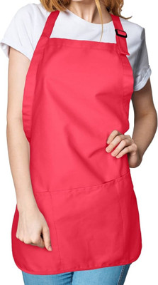 AIKOZIYA PVC Home Use Apron - Medium(Red, Single Piece)