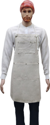 UrbunStitchCO Cotton Chef's Apron - Free Size(White, Single Piece)