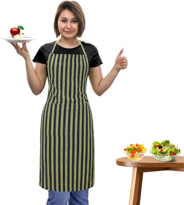 OASIS Cotton Home Use Apron - Free Size(Yellow, Single Piece)