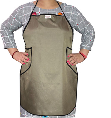 GURU-ISHMA Polyester Chef's Apron - Large(Grey, Single Piece)