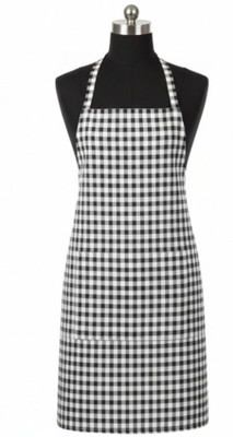 ProtClothing Cotton Home Use Apron - Large(Black, White, Single Piece)