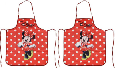 KUBER INDUSTRIES Polyester Home Use Apron - Free Size(Red, Pack of 2)