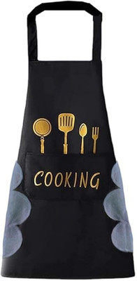 Filsfa Polyester Chef's Apron - Large(Black, Single Piece)
