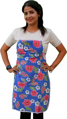 ANSHIKA ENTERPRISES Cotton Home Use Apron - Free Size(Dark Blue, Single Piece)