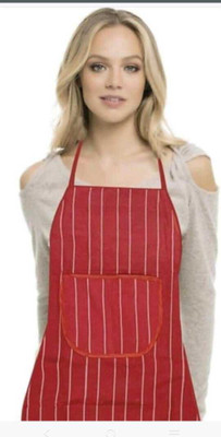 KDENTERPRISE Cotton Home Use Apron - Free Size(Red, Single Piece)