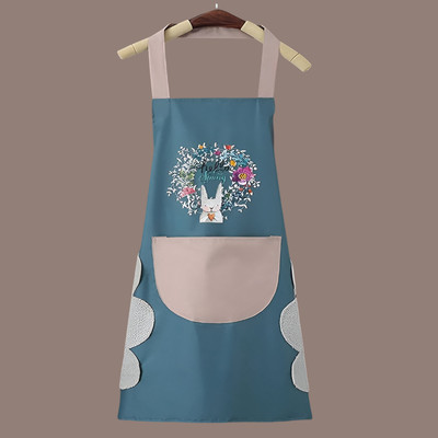 GOLDENEYEHOUSE Polyester, Velvet, PVC Chef's Apron - Free Size(Blue, Single Piece)
