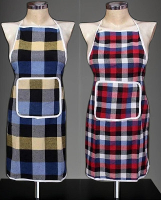 Creadcraft Polyester Home Use Apron - Free Size(Multicolor, Pack of 2)