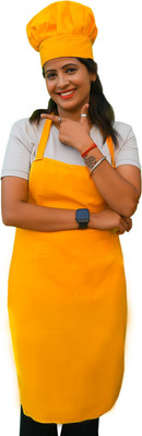 ANSHIKA ENTERPRISES Cotton Home Use Apron - Free Size(Yellow, Single Piece)
