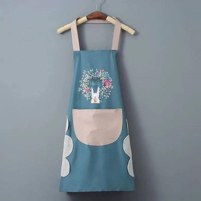 Ashmakam Polyester Chef's Apron - Free Size(Blue, Single Piece)