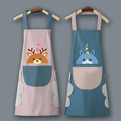 ShopDock Polyester Home Use Apron - Free Size(Multicolor, Pack of 2)