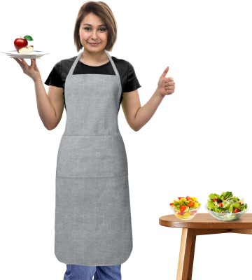 OASIS Cotton Home Use Apron - Free Size(Grey, Single Piece)