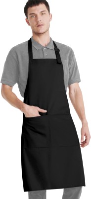 CRASOME Polyester Home Use Apron - Free Size(Black, Single Piece)