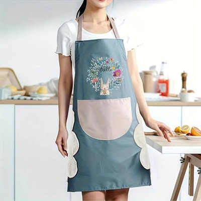 PAVITYAKSH Polyester Chef's Apron - Free Size(Blue, Single Piece)