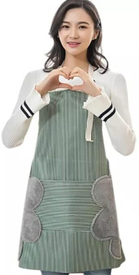 Nexzed Polyester Chef's Apron - Free Size(Green, Single Piece)