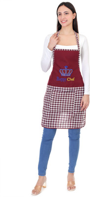 ANSHIKA ENTERPRISES Cotton Home Use Apron - Free Size(Yellow, White, Single Piece)